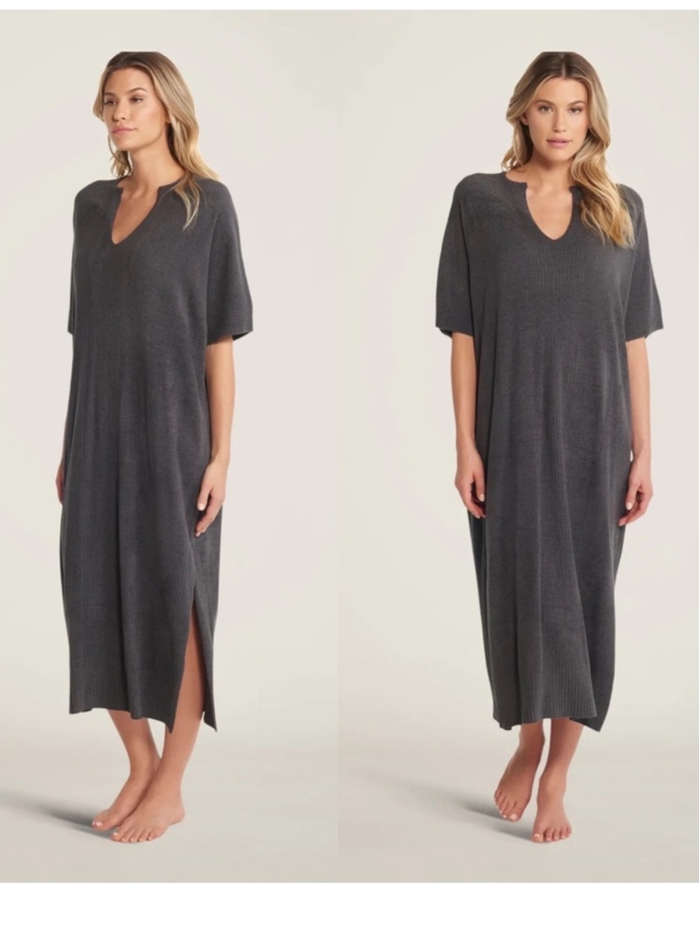 Barefoot Dreams Cozychic Ultra Lite Caftan Dress maxi cozy lounging size L
